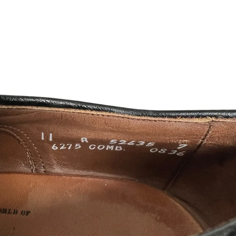 Allen Edmonds MCALLISTER Mens 11 A Wingtip Oxfords Brown Red Made In USA